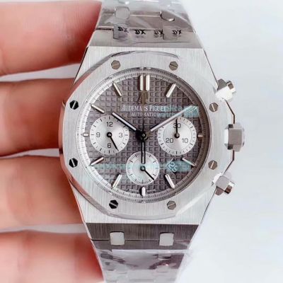 BF Factory Replica AP Royal Oak Chronograph 26331OR Watch SS Grey Dial 41MM